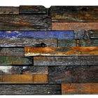 混合された色の木製のモザイク壁パネル、古いボートの音響の木製の壁パネル