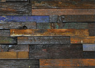 混合された色の木製のモザイク壁パネル、古いボートの音響の木製の壁パネル