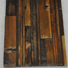 正方形のブラウンの木製のモザイク壁パネル、3D効果の木製の壁羽目板は広がります