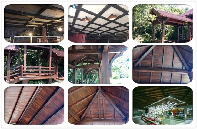 耐久の木製色の居間の天井は友好的なPu物質的なEcoを発します