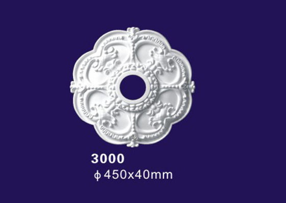 家のDecoのための形ポリウレタン天井の円形浮彫り/ランプの円形浮彫りを開花して下さい